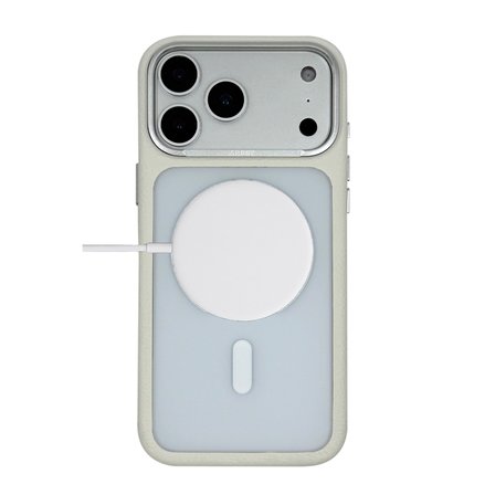 SBPRC iPhone 17 Pro Max için Arkası Mat Kenarları Pu Deri M-Safe Destekleyen Grant Kapak