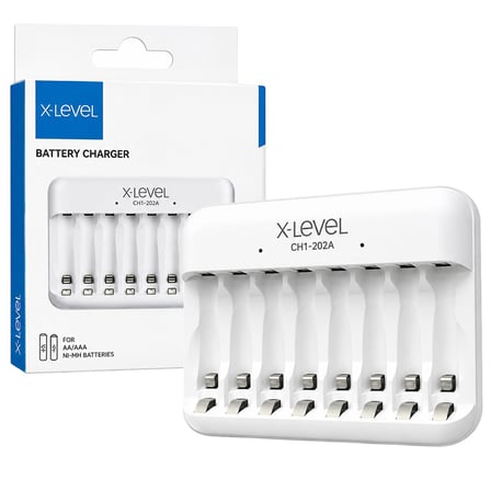 X-Level CH1-202A NI-MH AA-AAA 8'Li Pil Şarj Cihazı