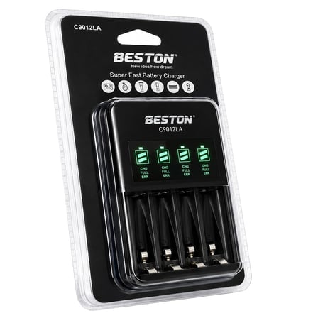 Beston C9012LA AA/AAA 4'Lü Ekranlı Hızlı Pil Şarj Cihazı