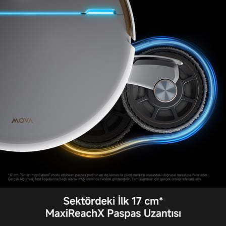 MOVA V70 Ultra Complete, 42.000 Pa Emiş Gücü, 17 cm Uzayabilen MaxiReachX Mop, 3 Yıl Garanti