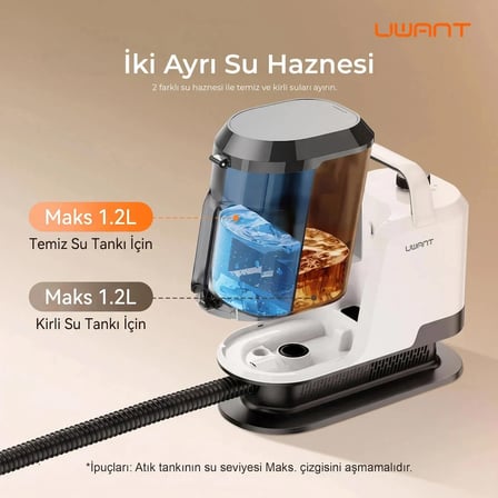 18.000Pa Emiş Gücü 600W Halı Koltuk Yıkama ve Leke Çıkarma Makinesi - Y100
