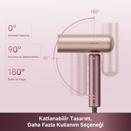 Dreame Pocket Aura Saç Kurutma Makinesi, Pembe