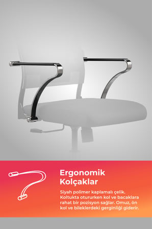 ErgoLife Sit Air 24/7 M4-281K - Fileli, Krom, Tekerlekli, Toplantı, Ofis, Bekleme Sandalyesi - 697.5D.1.2A2