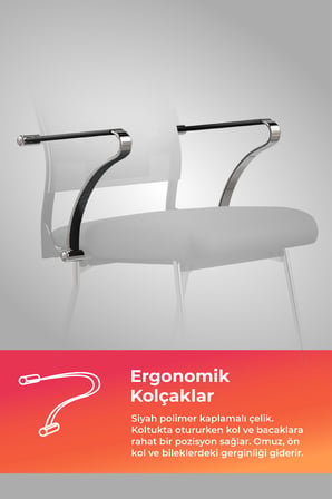 ErgoLife Sit Air 24/7 M4-281K - Fileli, Krom, Toplantı odası, Bekleme Sandalyesi - 697.5D.1.6A4