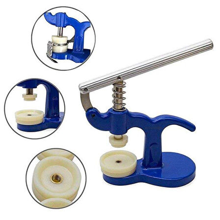 Sepetegelsin Saat Arka Kapak Kapatma Saat Pres Seti 12 Kalıplı Metal Gövde