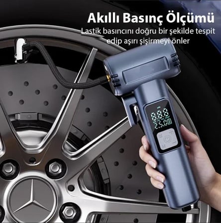 Sepetinegelsin ST-5530 Dijital Şarjlı Araç Lastik Hava Şişirme Pompası Penere Kırıcı