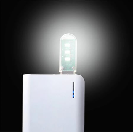 Oto4 3 ledli usb ışık beyaz renk yüksek aydınlarma gücü