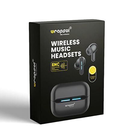 Wrapsol 5.4 Bluetooth Kulaklık ENC Gürültü Engellem True Wireless Music Headsets