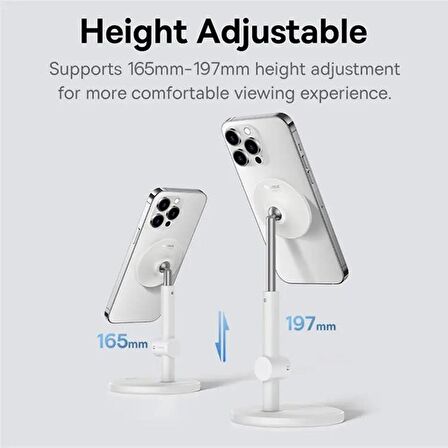 Baseus Yükseklik Ayarlık Magsafe İle Uyumlu Ultra Sağlam Telefon Tutucu Stand, Oynar Başlıklı Telefon Tablet Standı