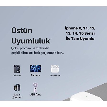 Baseus 20W 1x USB ve 1x Type C Universal Şarj Aleti, Aşırı Güç ve Voltaj Korumalı Şarj Adaptörü