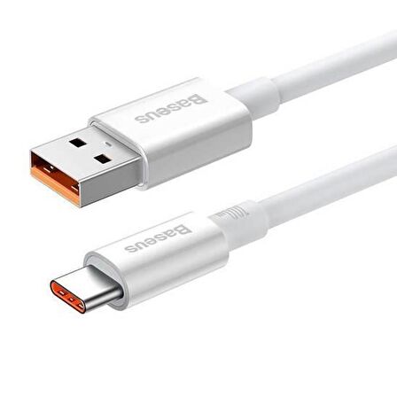 Baseus 1MT 6A 100W Mega Hızlı USB To Type C Şarj ve Data Kablosu, Akım Ve Isı Korumalı Type C Kablo
