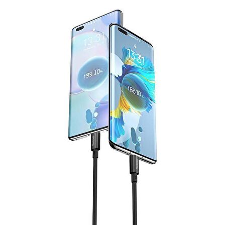 Baseus 1MT 6A 100W Mega Hızlı USB To Type C Şarj ve Data Kablosu, Akım Ve Isı Korumalı Type C Kablo