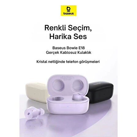 Baseus Yapay Zeka Destekli IPX4 ENC Mikro Diyafram TWS Kulakiçi Bluetooth Kulaklık 300mAh Kulaklık