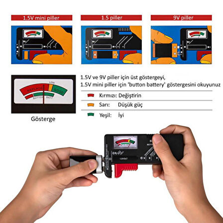 Wellhise BT-168 Pil Test Cihazı