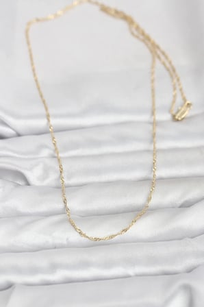 CM 14K Gold Renk Burgu Model 60 cm Kadın Kolye
