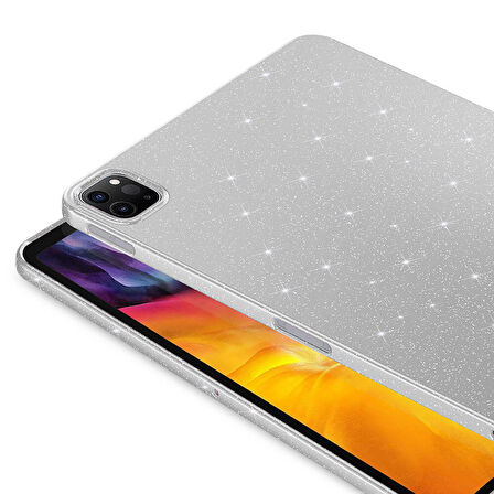 Apple iPad Pro 11 2018 Uyumlu Fuchsia Işıltılı Tablet Kılıf