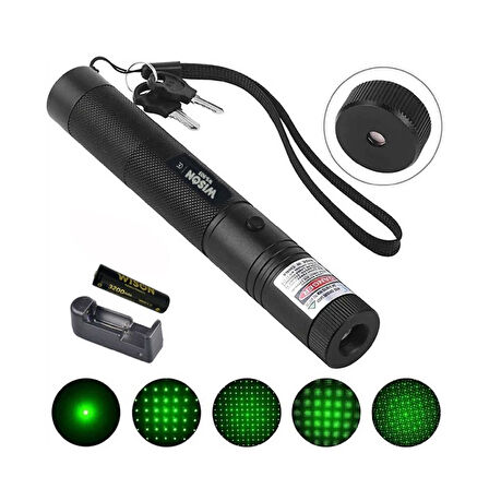 Şarj Edilebilir Lazer - Wison - Yeşil