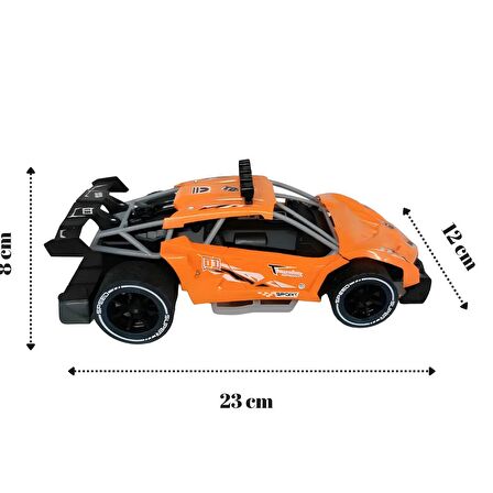 Uzaktan Kumandalı Full Fonksiyon 3.7V Şarjlı 1:16 Ölçek Yarış Arabası (Turuncu)