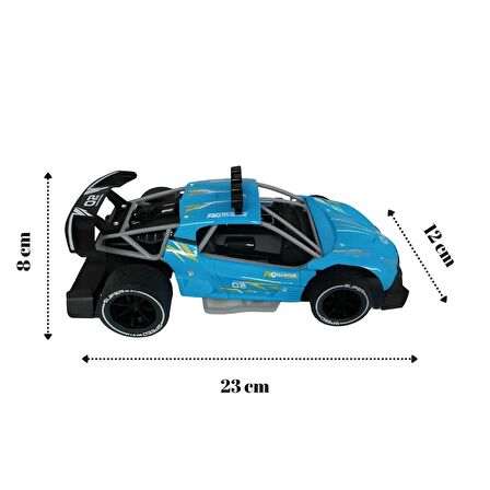 Uzaktan Kumandalı Full Fonksiyon 3.7V Şarjlı 1:16 Ölçek Yarış Arabası (Mavi)