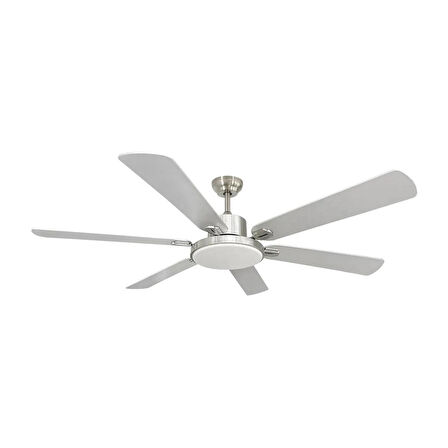 Dlc Grecale Bakır Motor 148cm Led Tavan Vantilatörü Mat Krom