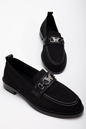 Cher Kadın Siyah Günlük Ortopedik Kelebek Detaylı Babet