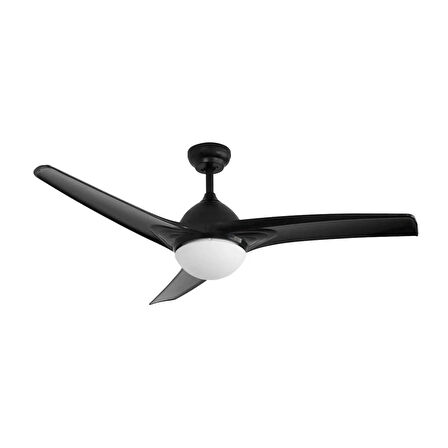Dlc Favonıo 35W Bakır Motor Led Siyah Tavan Vantilatörü 132cm