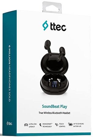 Ttec BT5.0V Mikrofonlu Uzun Şarjlı Bluetooth Kulaklık, SoundBeat TWS İPX4 Su Geçirmez Bluetooth Kulaklık