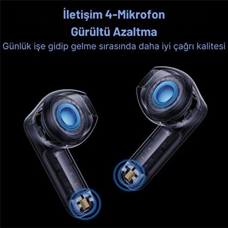 Baseus BT5.3V Oyun ve Müzik Modlu Mikrofonlu Bluetooth Kulaklık, Uzun Şarjlı Led Işıklı Gecikmesiz Kulaklık