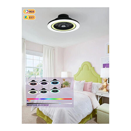Dlc Ovest Rgb 58CM Led Tavan Vantilatörü