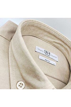 Süvari Premium Oxfort Slim Fit Likra Gömlek