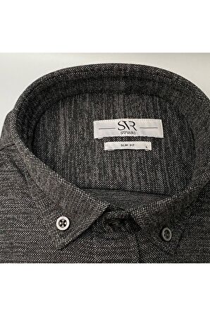 Süvari Svr Retro Zemin Dekor Slim Likra Trend Gömlek