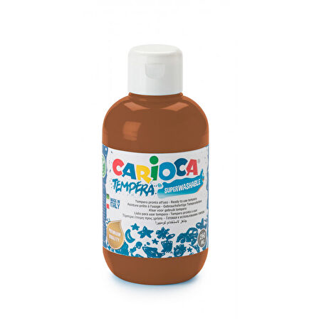 Carioca Tempera Suluboya Süper Yıkanabilir Parmak Boya Kahverengi 250 ML