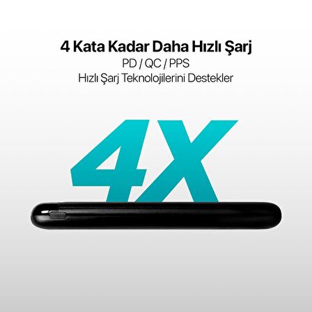 Ttec Süper Hızlı 20W 20.000mAh Yüksek Kapasiteli Powerbank, Dijital Göstergeli Akım Korumalı Powerbank