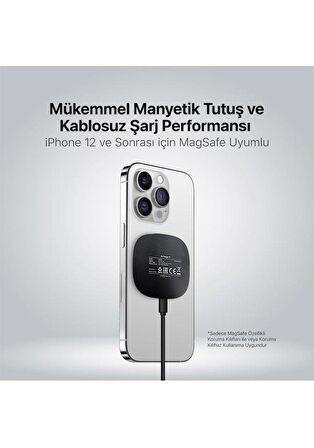 Ttec Akım Koruma 20W Şarj Başlığı + 15W Kablosuz Şarj Cihazı Magsafe İphone 12 13 14 15 Pro Max Şarj