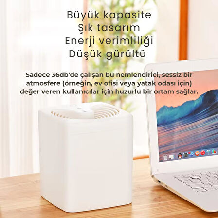 Polham 3 Litre Ultrasonik Hava Nemlendirici, Buhar Makinesi Sprey, Koku Eklenebilir Çift Püskürtmeli Nemlendirici