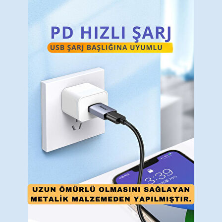 Polham Jazos USB 3.1 To Type-C OTG Dönüştürücü Adaptör, 10 Gbps Veri Aktarım, Mini Type C Çevirici
