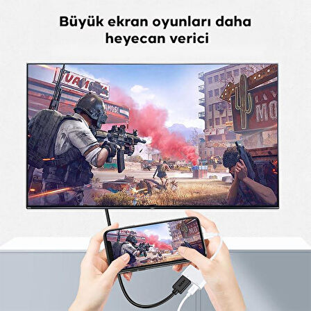 Polham Type C To 1x Type C ve 1x 4K HDMİ Girişli Çevirici Adaptör. İphone 15,Macbook Uyumlu HDMİ Çevirici