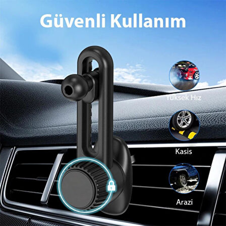 Polham Kancalı Düşmez Titremez Ayarlanabilir Ultra Stabil Telefon Tutucu, Havalandırma Girişli Tutucu