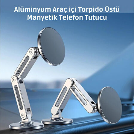 Polham Pro Seri Nano Yapışkanlı Magsafeli Manyetik Telefon Tutucu, Torpido Üstü, Masaüstü Telefon Tutucu