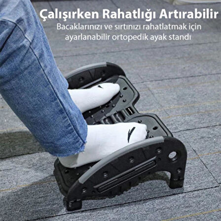 Polham Masa Altı Ortopedik Ayak Standı, Masa Altı Ayak Destek Standı. Ofis, Okul İçin Ayak Standı