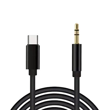 Polham 1 Metre Type C to 3.5MM Stereo Premium Ses Kablosu, Araç, Telefon, Hoparlör İçin Aux Kablosu