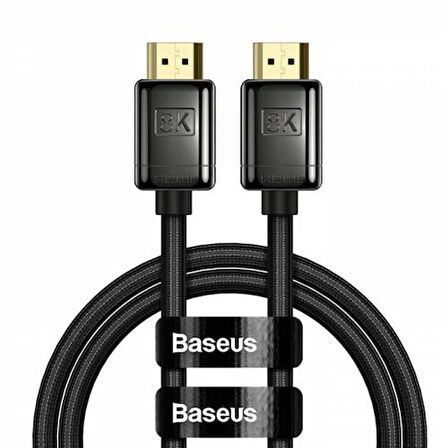 Baseus 1 Metre HD Series 120hz 8K HDMI to HDMI 2.1V HDMI Kablosu Görüntü Aktarım Kablosu