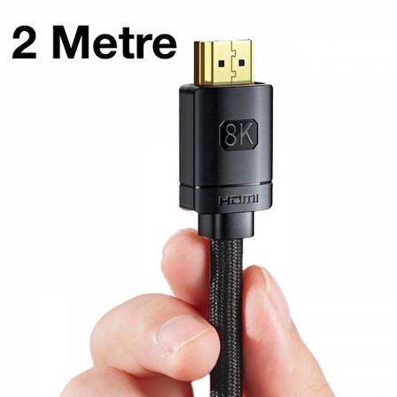 Baseus 1 Metre HD Series 120hz 8K HDMI to HDMI 2.1V HDMI Kablosu Görüntü Aktarım Kablosu