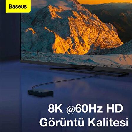 Baseus 1 Metre HD Series 120hz 8K HDMI to HDMI 2.1V HDMI Kablosu Görüntü Aktarım Kablosu