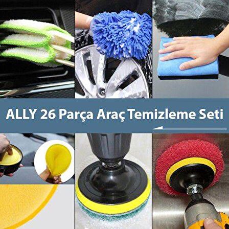 Polham 26 Parça Araç İçi Detaylı Temizlik Seti, Matkap Uçlu Ev, Araç Ultra Detaylı Temizlik Seti