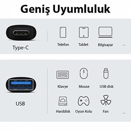 BASEUS Type-C Otg Type-C to USB 3.1 Type-C Dönüştürücü Adaptör Mini OTG Ingenuity Series