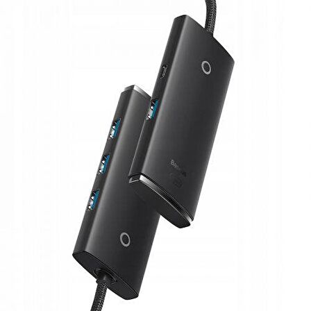 BASEUS 4İN1 USB Çoğaltıcı 4 Portlu USB to USB 3.0 HUB Adaptör Çoklayıcı 25cm 5Gbps İletim