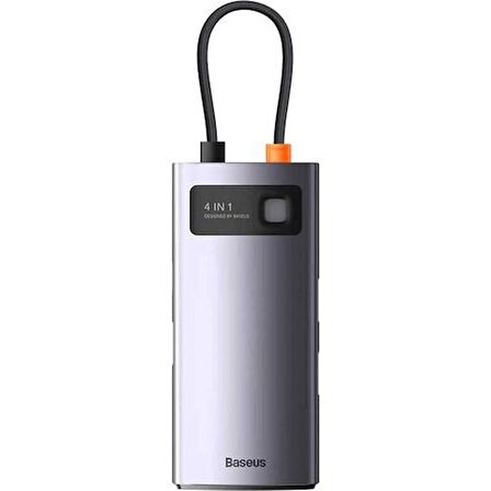 BASEUS 100W 4in1 Type-C HUB, 1x Pd Type C, 1x RJ45 Port, 3x USB 3.0 Girişli Çoğaltıcı Adaptör