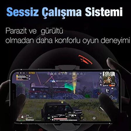 Polham Işıklı Turbo Hızlı Sessiz Telefon Soğutma Fanı, Gamer Oyuncu Radyatör Soğutucu