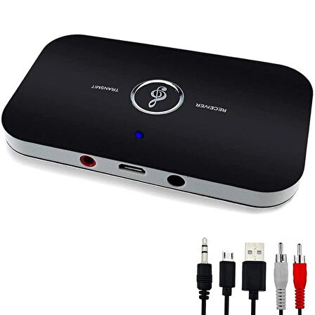 Polham 2in1 TV, PC, Hoparlör İçin Ses İletme ve Ses Alıcı Receiver Transmitter Adaptör, Bataryalı